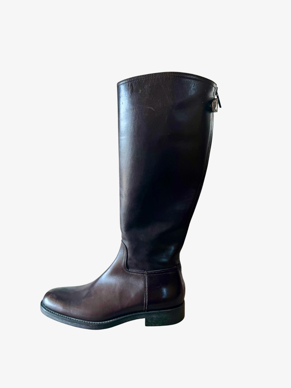 Brown Studio Pollini Leather Riding Boots Size 8.5